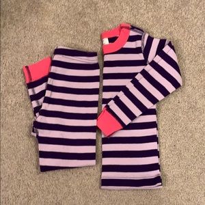 Hanna Andersson pink and purple Long Johns